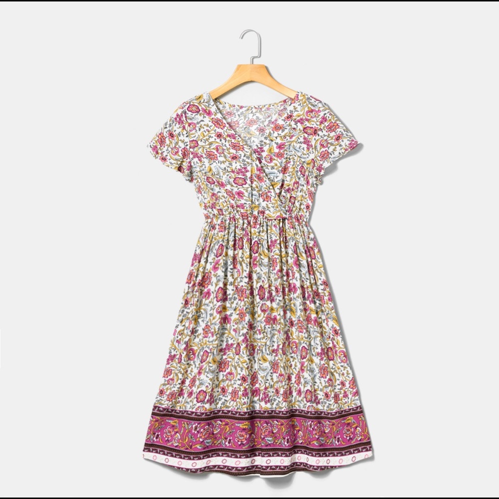 PatPat Women’s Pink Floral Dress